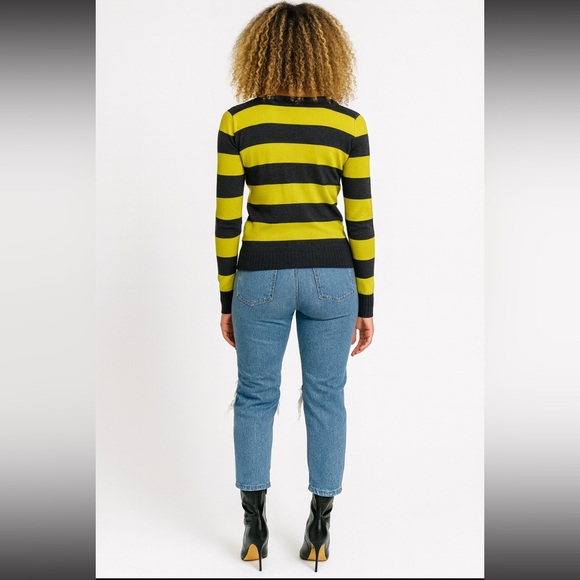 Stripe V-Neck Sweater - Picture 2 of 6